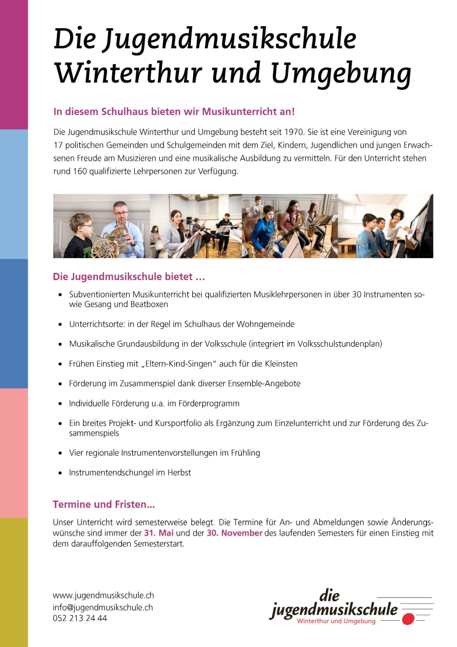 Musikunterricht Jungedmusikschule